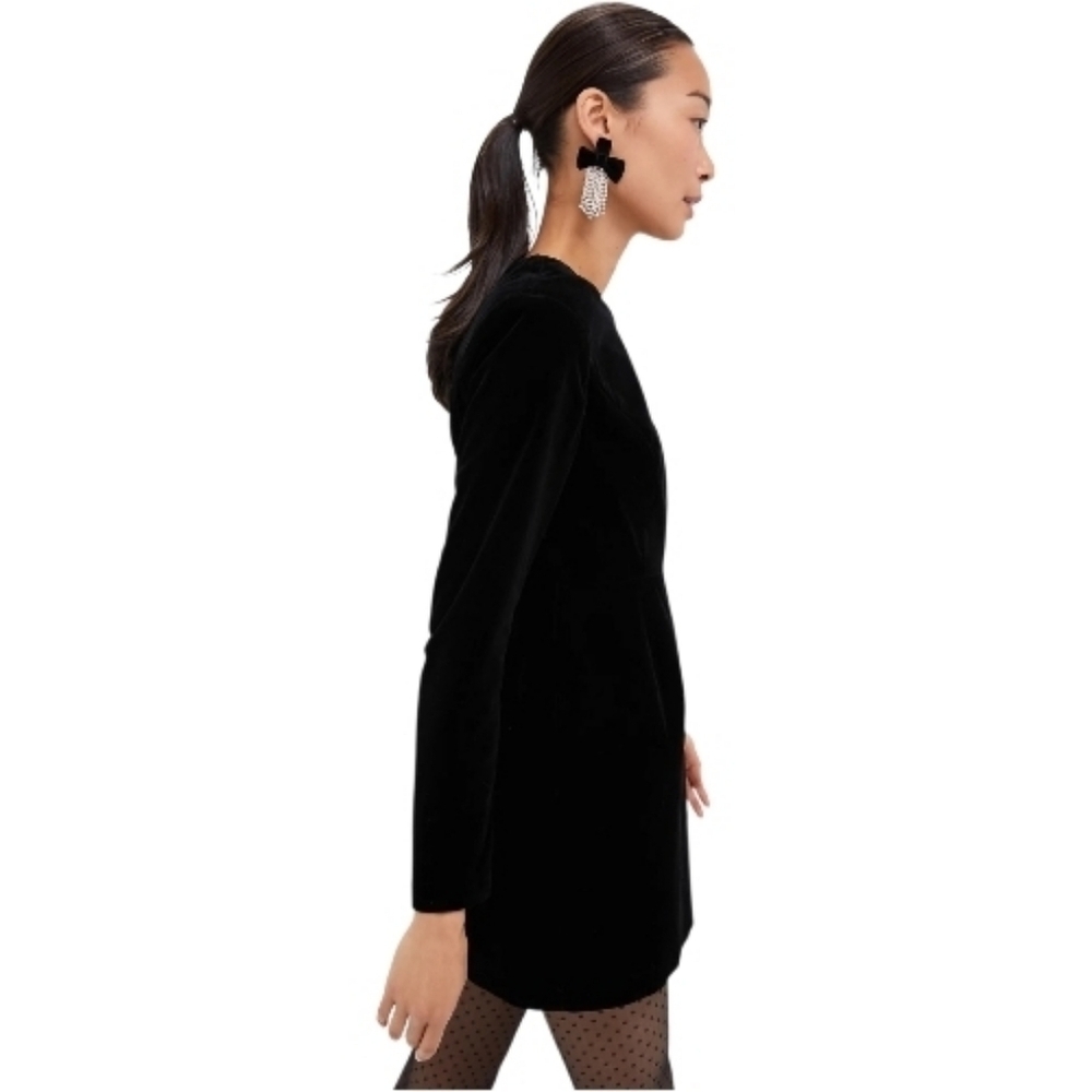 Tuckernuck Black Velvet Haley Mini Dress, 4, NWT, Elegant, Classy, Chic - Picture 4 of 11